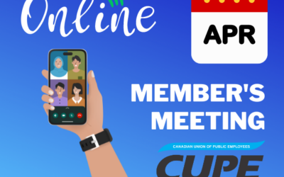 April Member’s Meeting